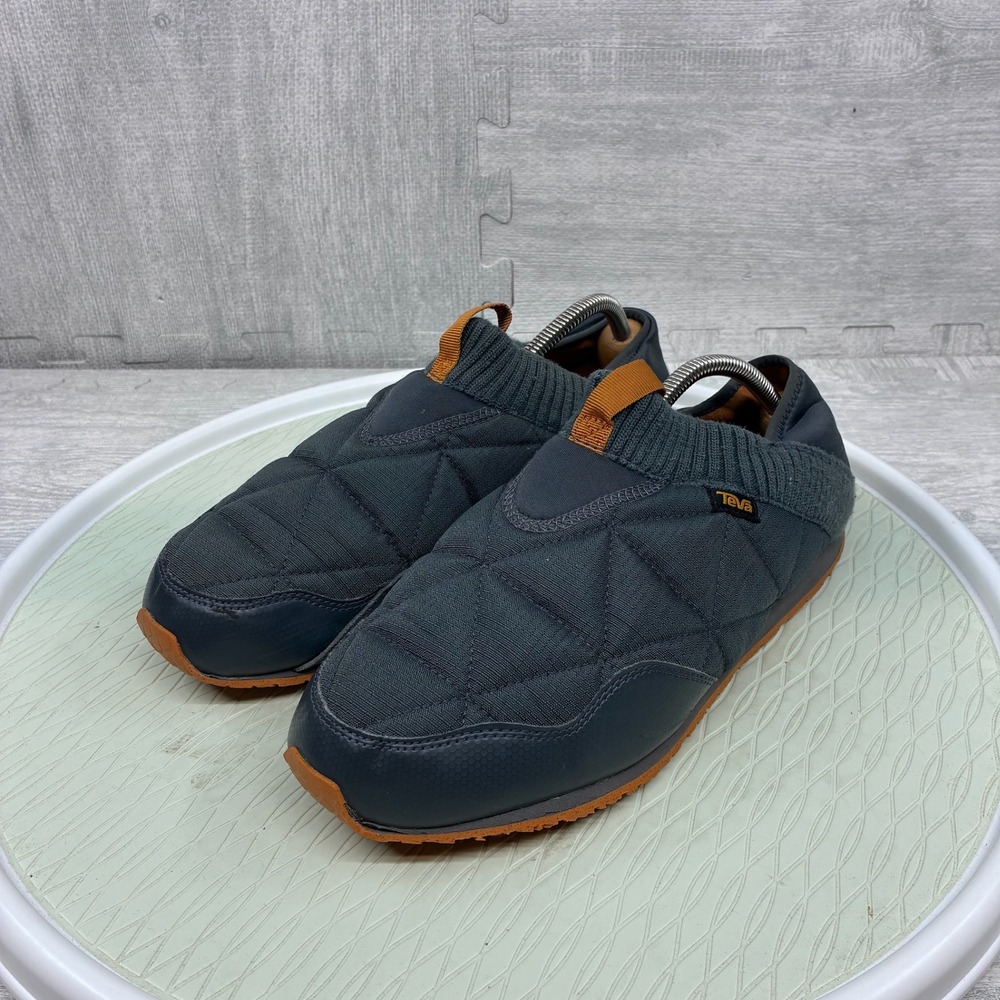 Teva ReEmber Quilted Slip-On Shoes Mens 11 Gray Orange Moc Slipper 1125472